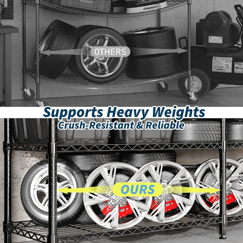 Takywep 60" w Wire Shelving 1060LBS Heavy Duty Metal Rack