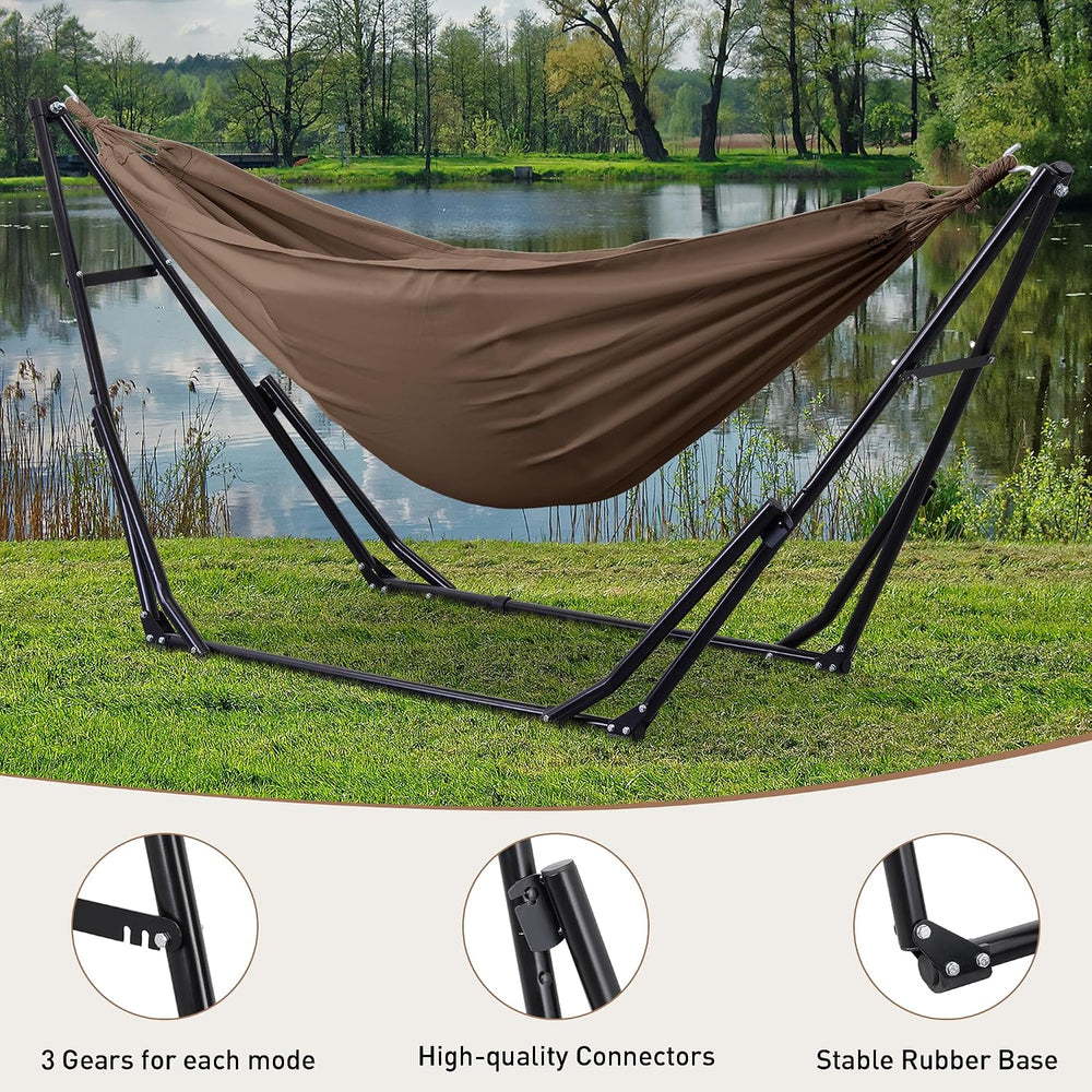 Ainfox Hammock with Foldable Stand, 2 in 1 Hammock and Swinging Chair with Ca...