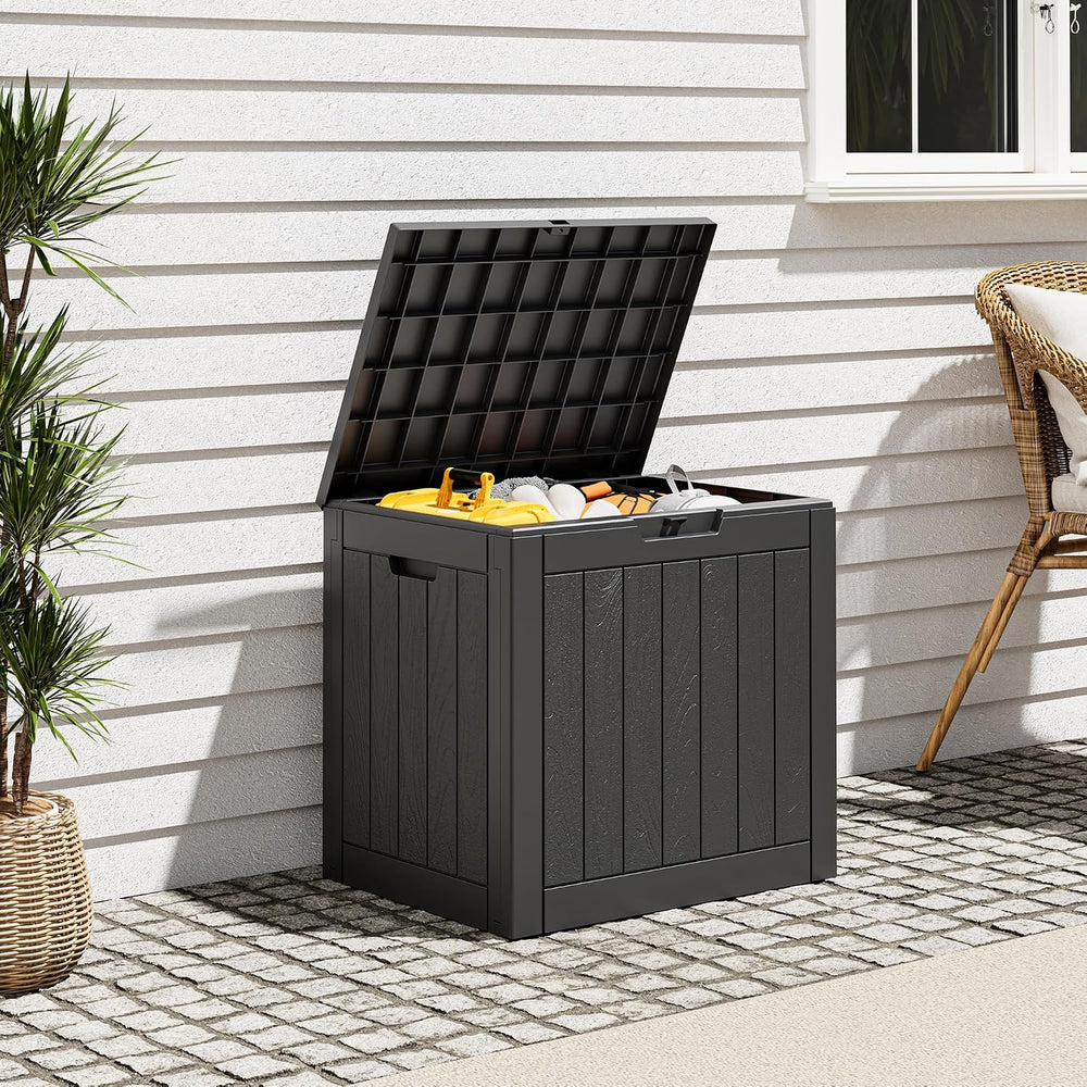Outdoor Storage Box, Resin Deck Boxes Indoor and outdoor, Waterproof Storage ...