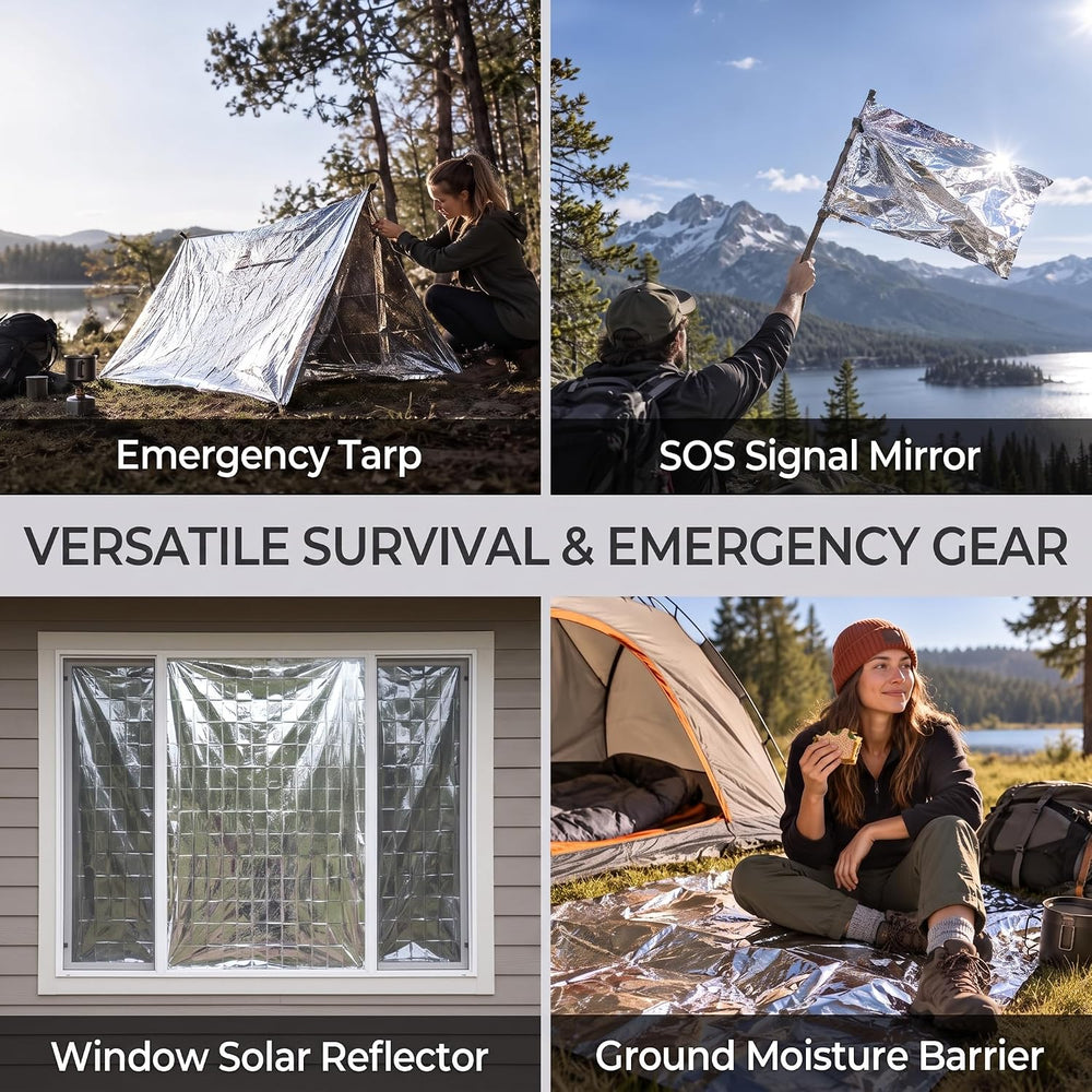 K Kingstar Emergency Blanket 75 Pack, 84" L x 52" W, Bulk Supply fo...