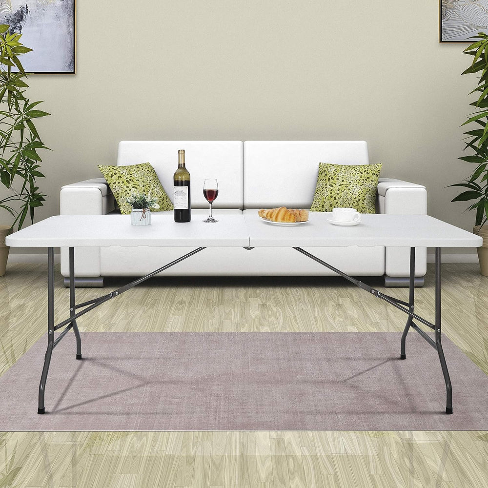 Folding Event Table, Heavy Duty Picnic Table Indoor Outdoor Camping, 6FT Port...