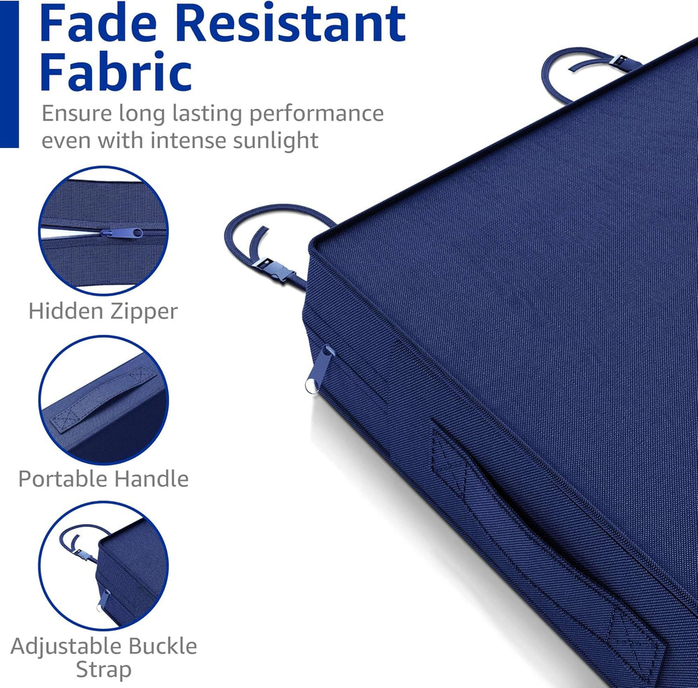 YENING 21x21 Memory Foam Outdoor Chair Cushions Waterproof 4 Inch Extra Thick...