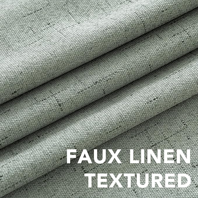 H.VERSAILTEX 100% Blackout Curtains for Bedroom Thermal Insulated Linen Textu...