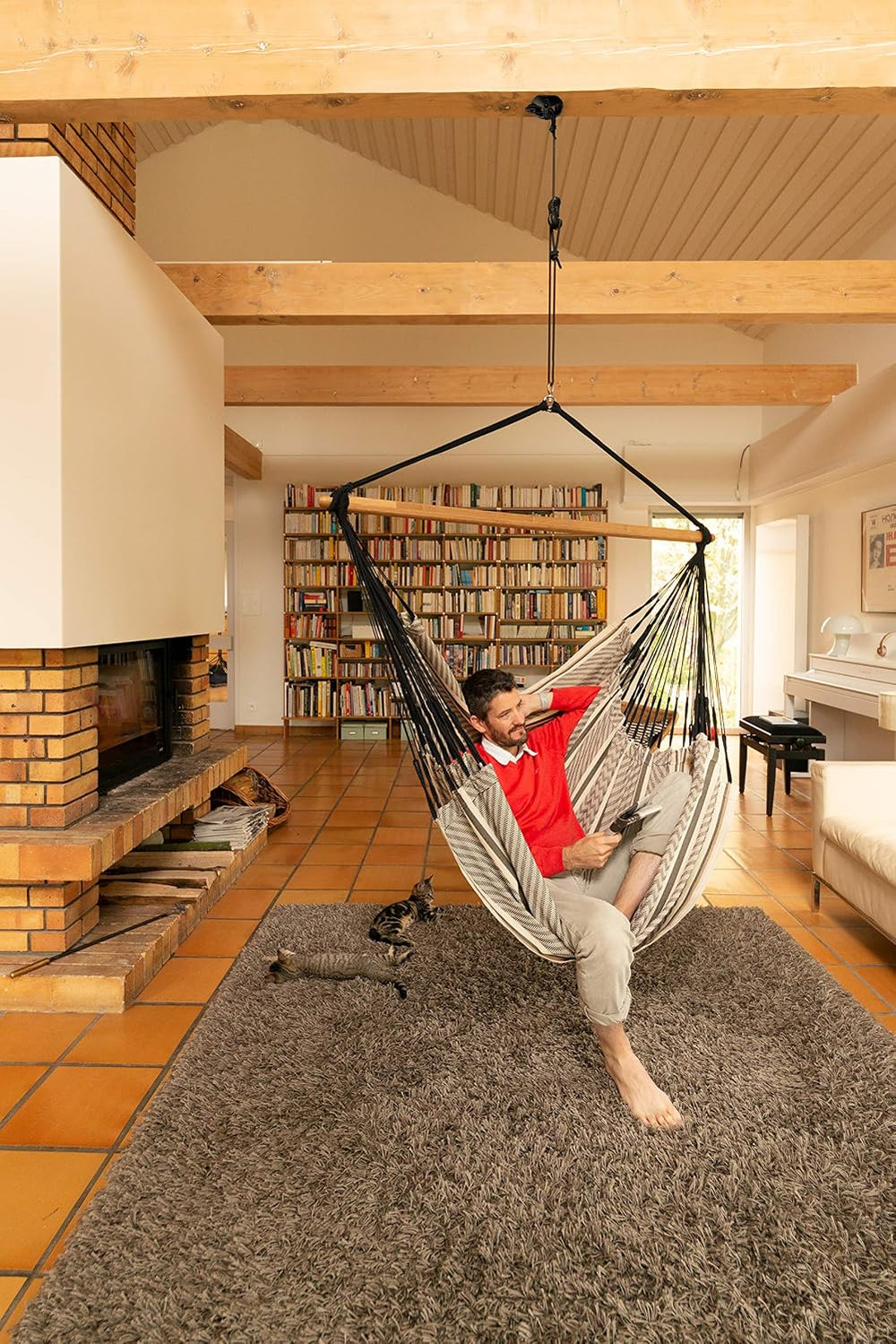 LA SIESTA CasaMount Black - Multipurpose Suspension Set for Hammocks Swing Ch...