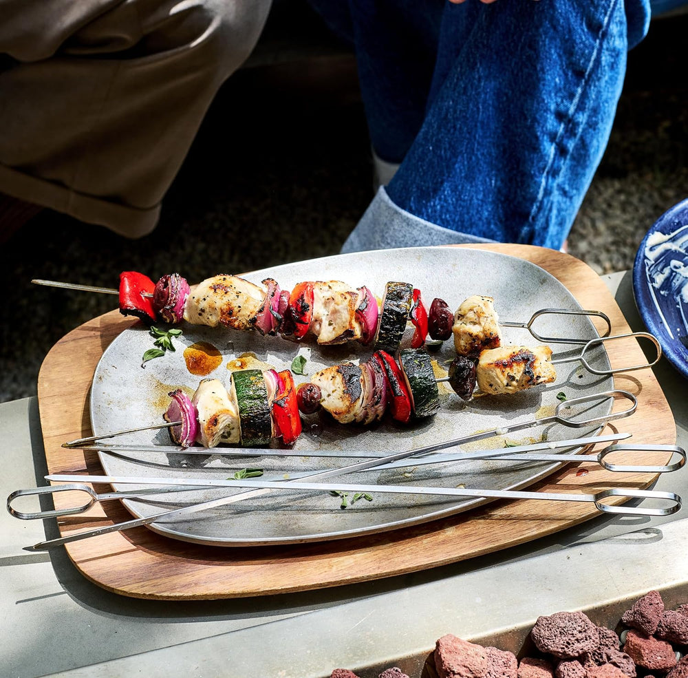 HexClad 8pc BBQ Tool Set with Spatula, Tongs, Brush, Grill Fork & Skewers