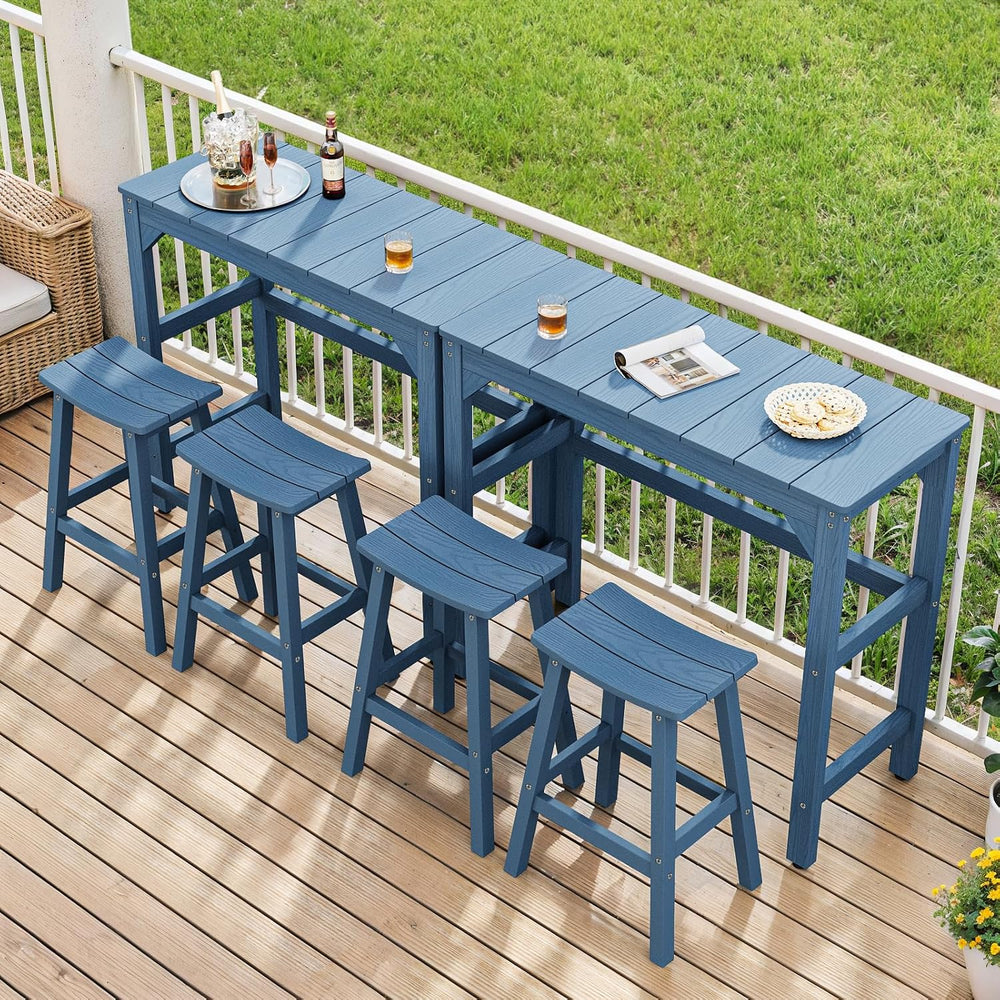 3-Piece Outdoor Bar Set, 42" Bar Height Table & 2 Outdoor Bar Stools