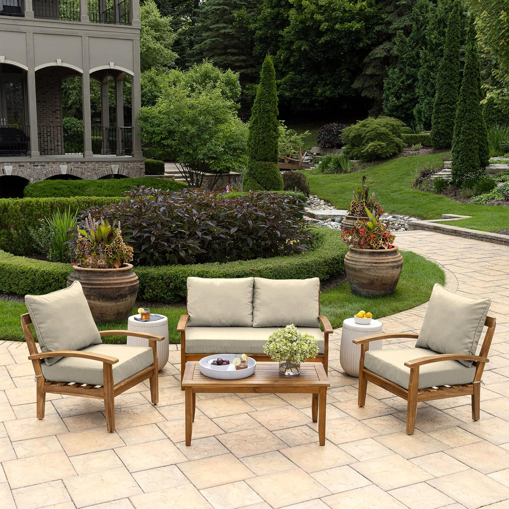 Arden Selections Outdoor Loveseat Cushion Set, 48 x 24, Water Repellent, Fade...