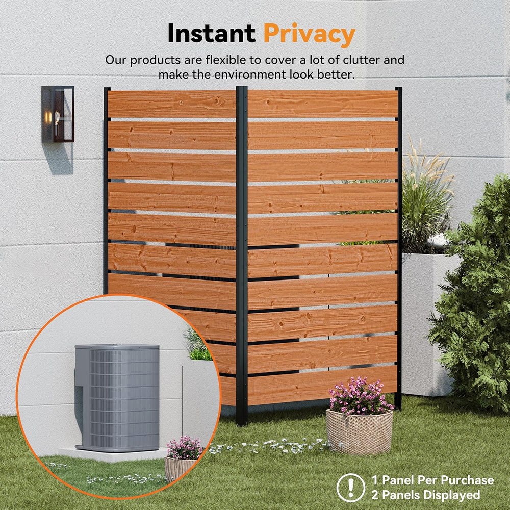 Modern Shade 5x3 Privacy Fence Panels, Cedar Wood Privacy Screen for Patio