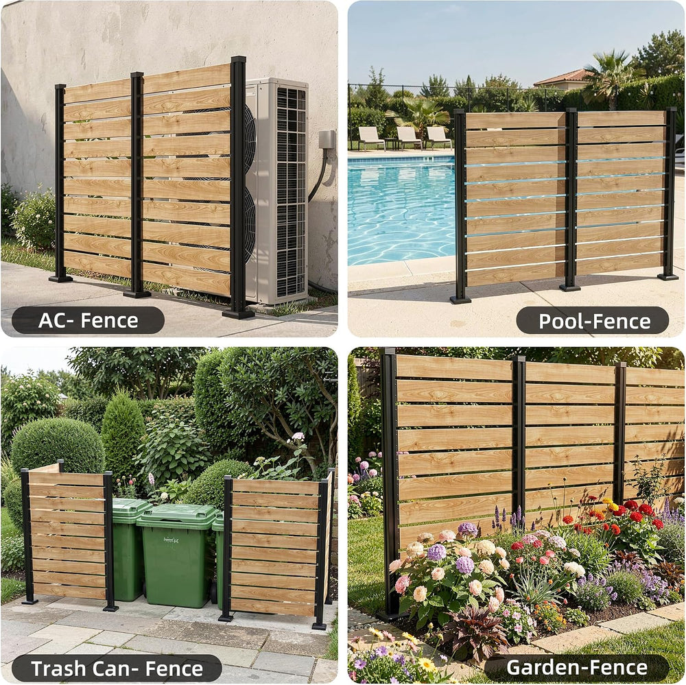 60''H x 78''W Outdoor Cedar Wood Fence Privacy Screen
