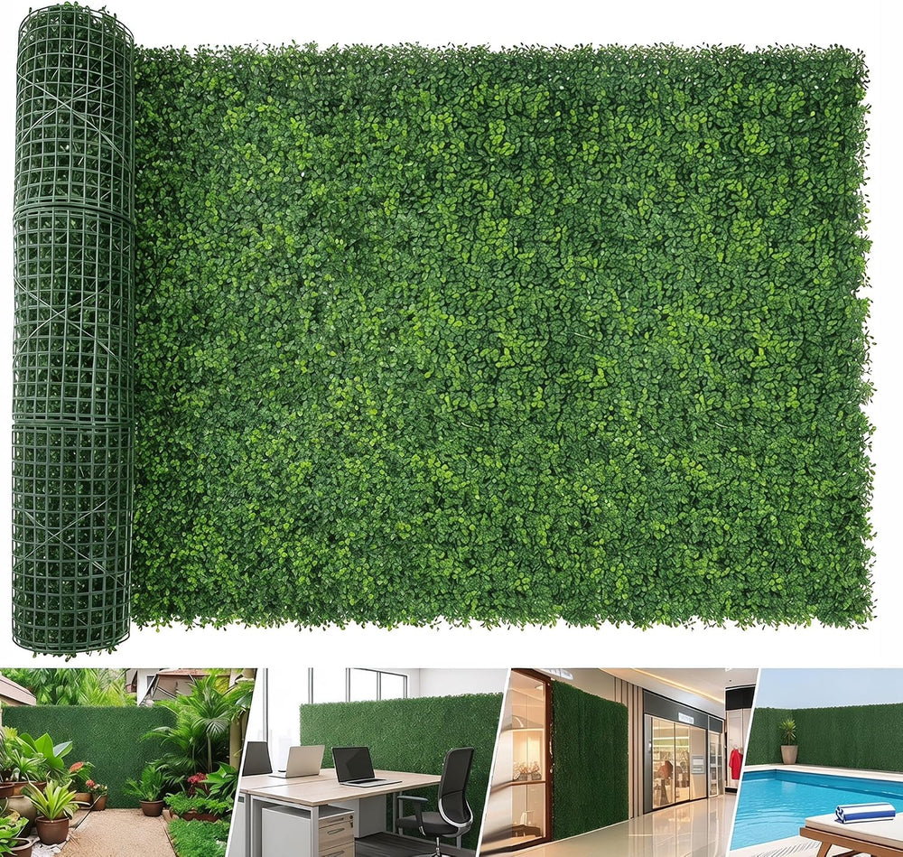 Bybeton 40"x160"(43sqft) Ivy Privacy Fence UV-Anti Boxwood Grass Wa...