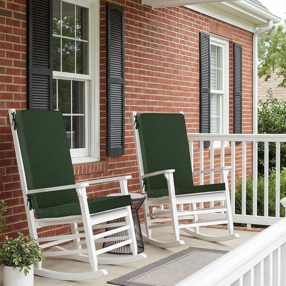 Outdoor Chair Cushions 20x20 Inch, Set of 6, Olive Green