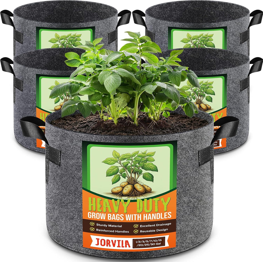 Jorvila 5-Pack 5 Gallon Grow Bags