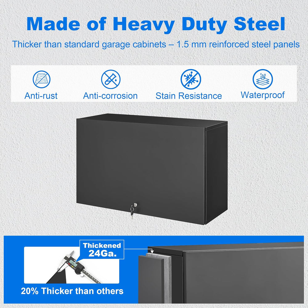 20" Metal Garage Wall Cabinet with Door and Adjustable Shelf