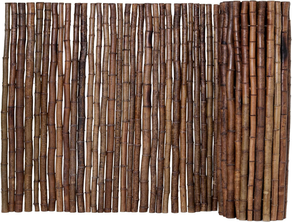 FOREVER BAMBOO Caramel Brown Bamboo Fencing Decorative Rolled Fence Panel 3 f...