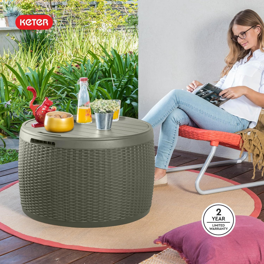 Keter Circa 37 Gallon Resin Deck Box Stool
