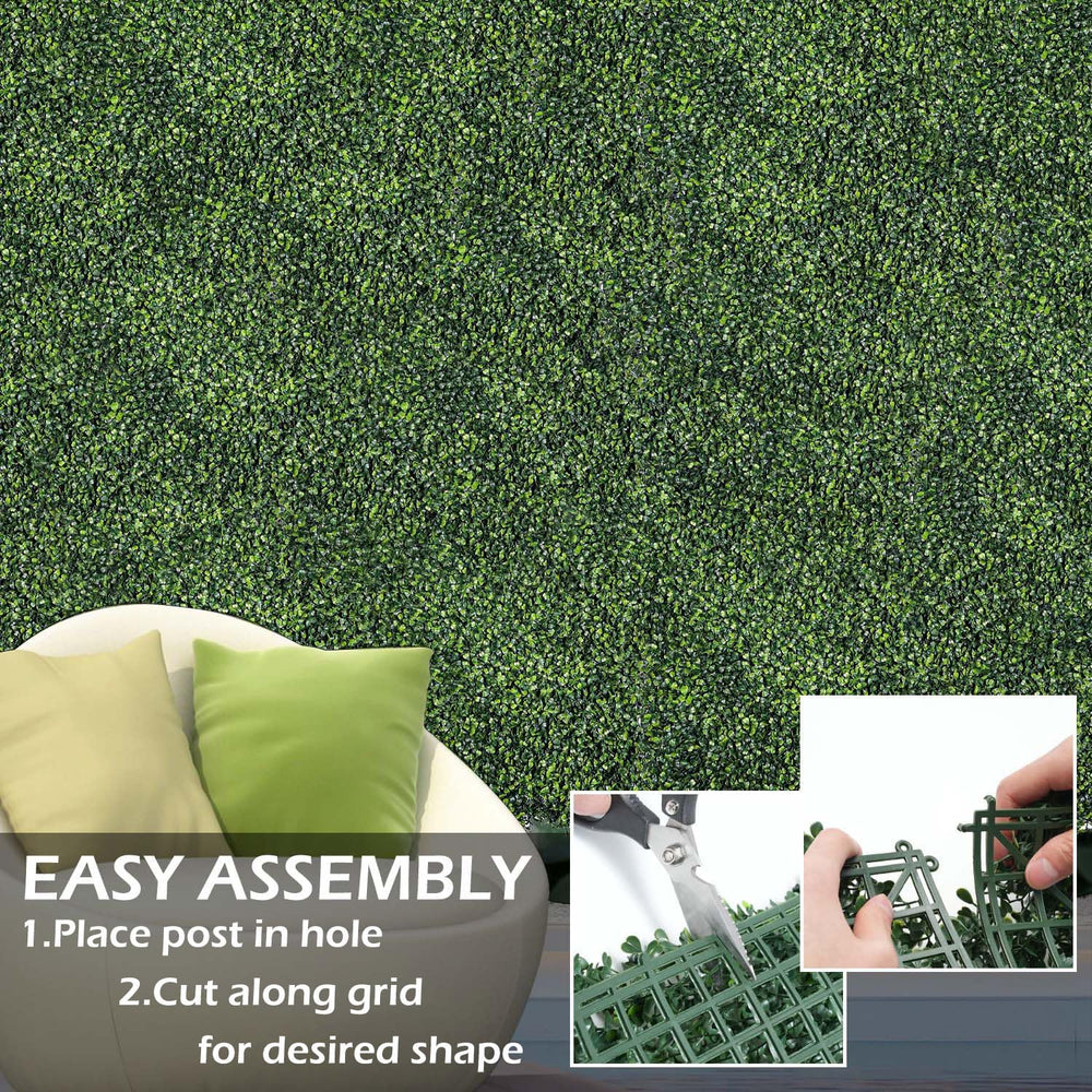NETAP Grass Wall Panels, 20"x20", 8PCS Artificial Boxwood Wall Panels
