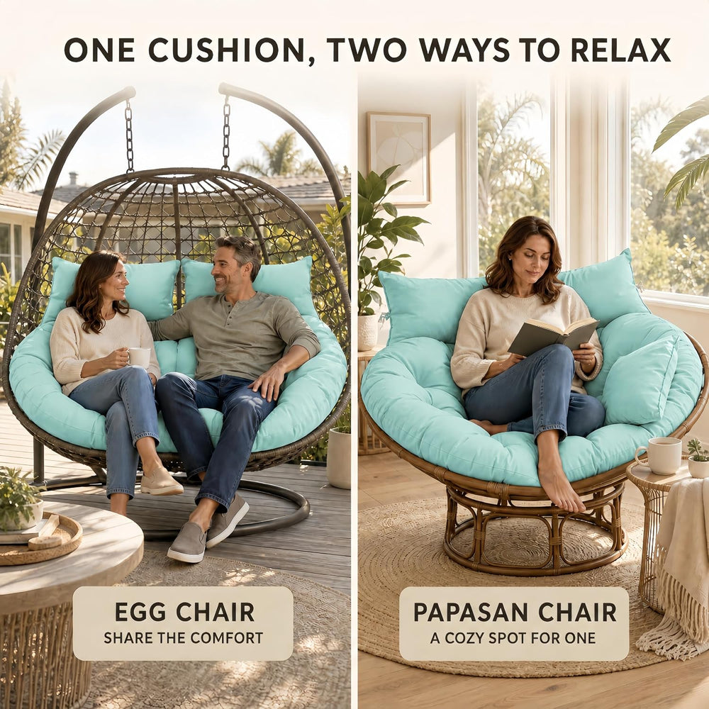 Outdoor Double Egg Chair Cushion Replacement Waterproof