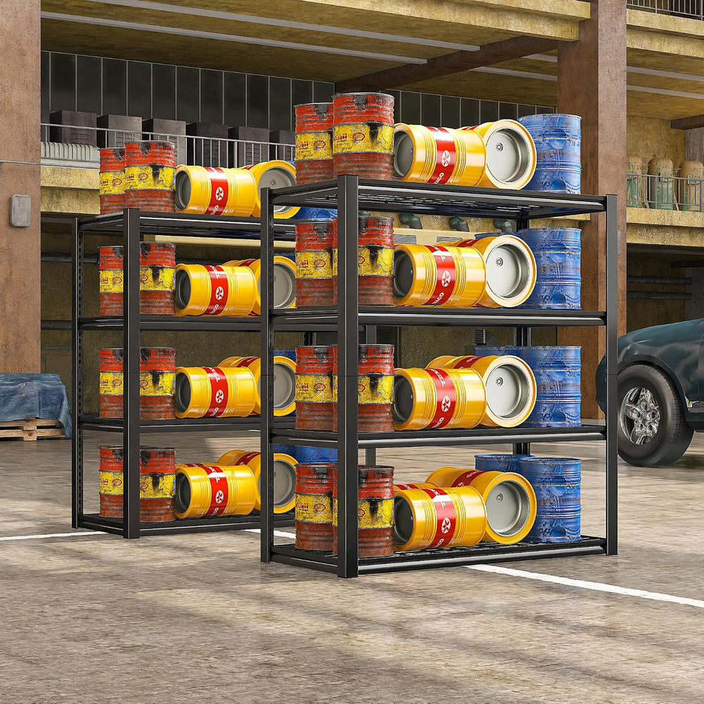REIBII 40" W Storage Shelves with Wire Mesh Panels for Garage Organization