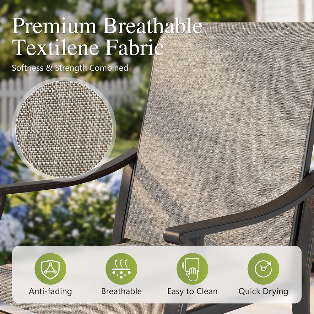 Sophia & William Outdoor Dining Set for 8 w/Metal Table & Textilene C...