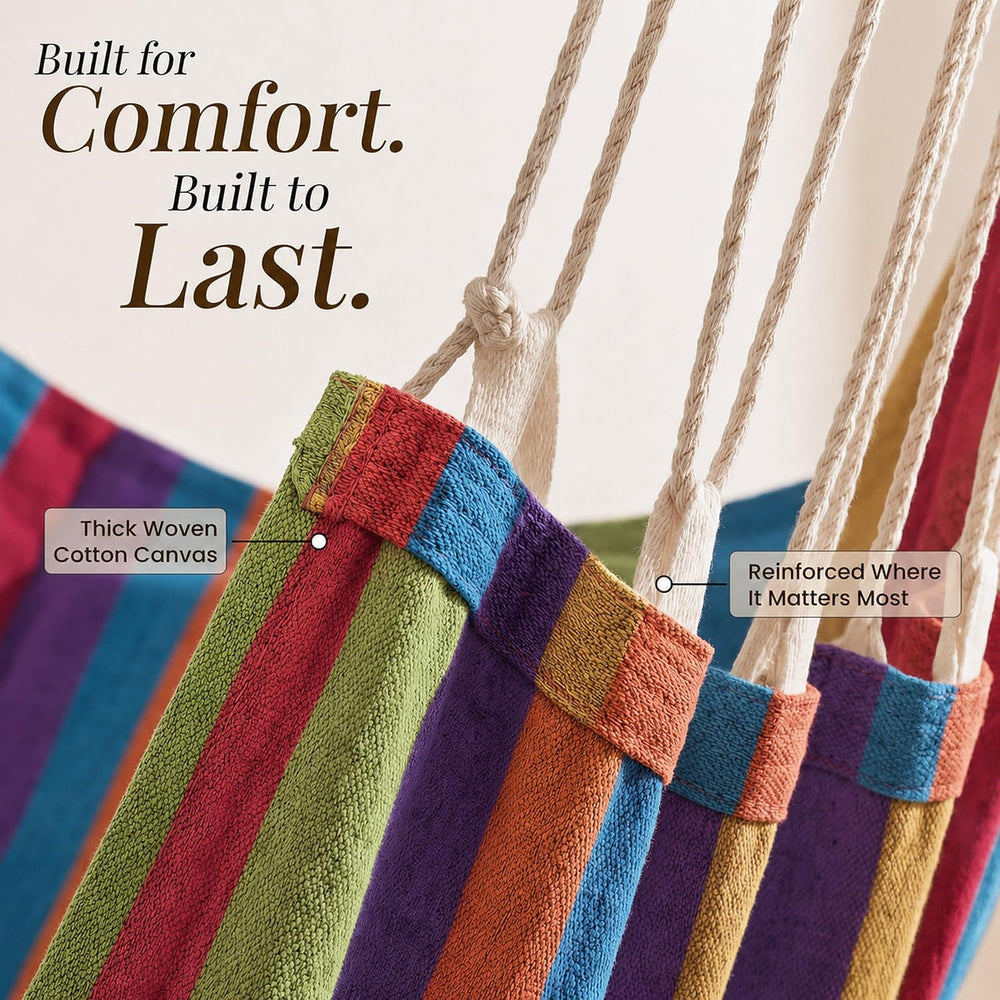 Hanging Hammock Chair Swing with Footrest - XL Hammock Swing Chair