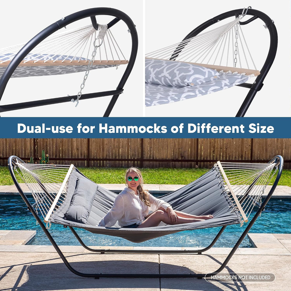 SUNCREAT Universal Steel Outdoor Hammock Stand Only, Heavy Duty, Weather-Resi...