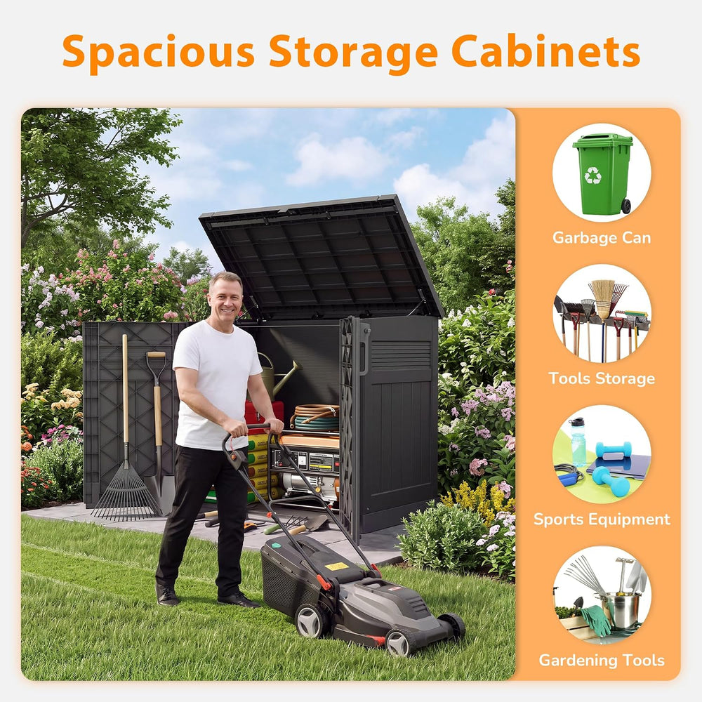 Outdoor Storage Box & Cabinet 51 Cu Ft, Garden Patio Storage Box