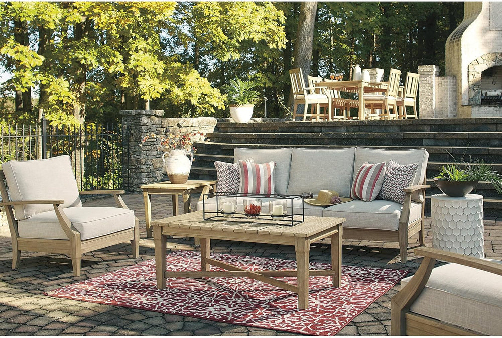 Signature Design by Ashley Clare View 1-Piece Eucalyptus Outdoor Sofa