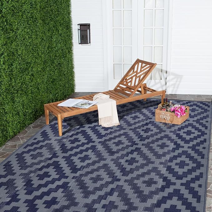 SAND MINE Reversible Mats, Plastic Straw Rug, Modern Area Rug, Large Floor Ma...
