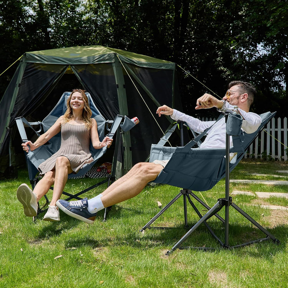 TIMBER RIDGE Hammock Camping Chair with Adjustable Backrest, Heavy Duty Foldi...