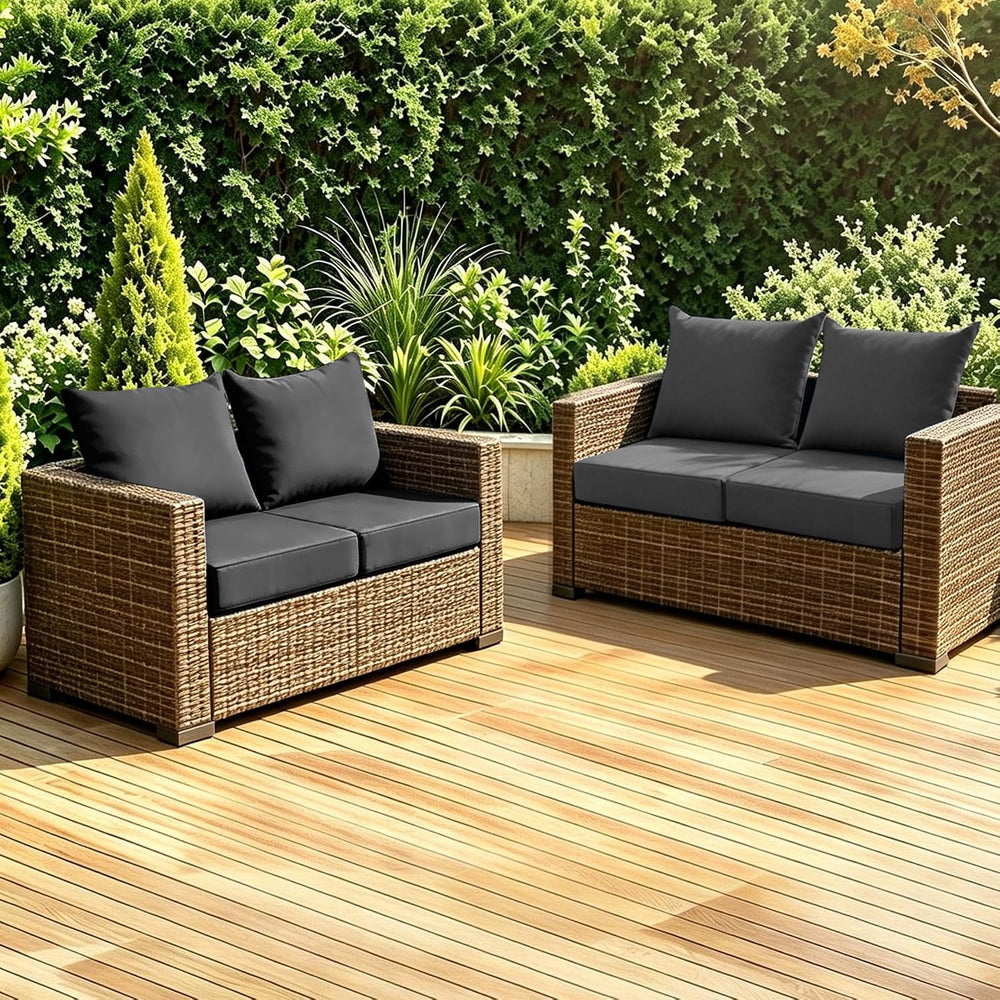 Outdoor Deep-Seat Cushion Set, 24*24*5.75inch, DarkGrey, Set of 4