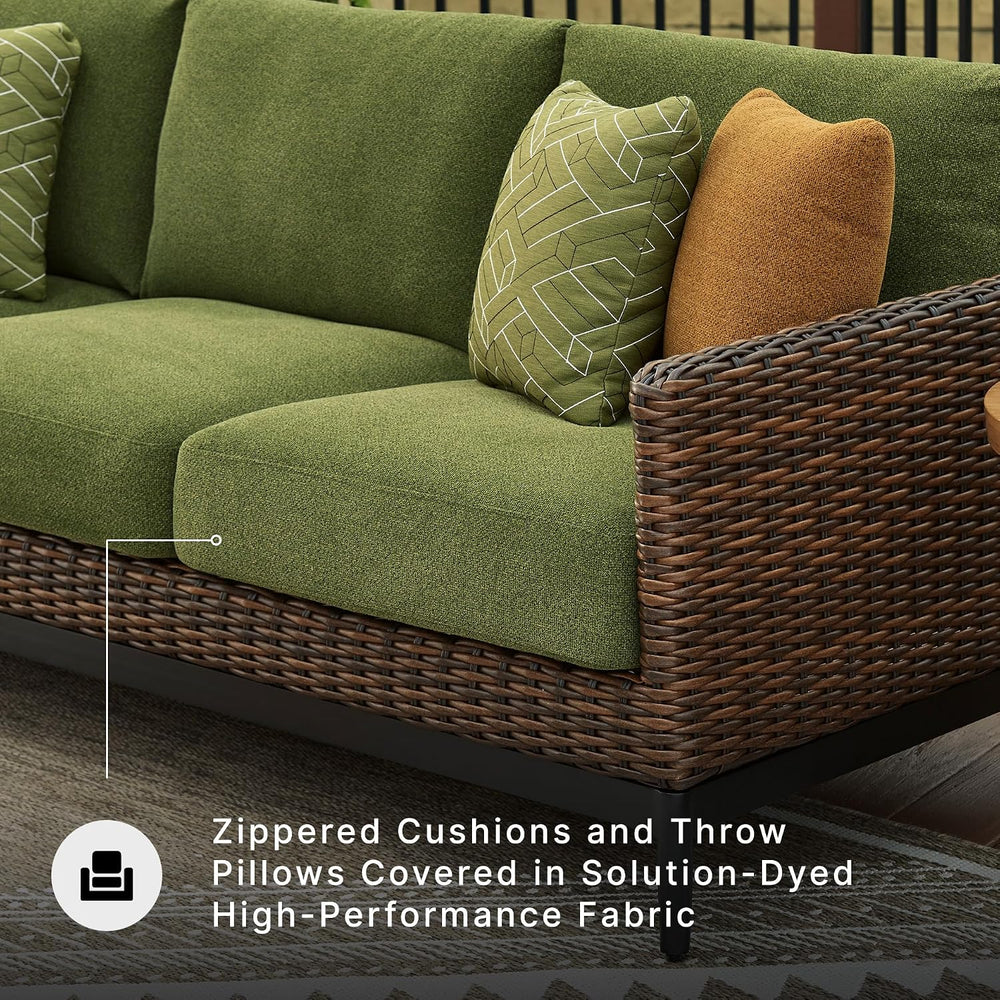 Signature Design by Ashley Horizon Hall Casual Outdoor Sofa with Cushions, Ru...