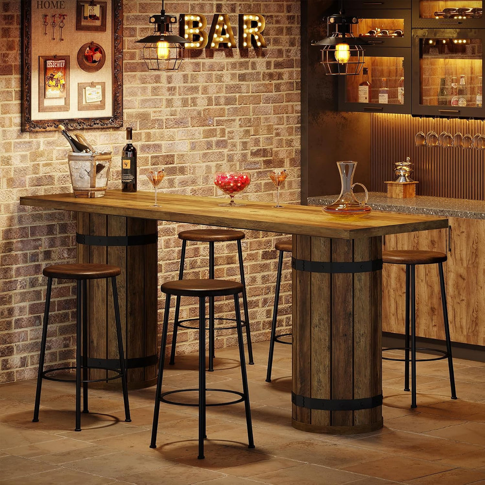 Tribesigns 70.9-Inch Long Bar Table, Farmhouse Counter Height Table