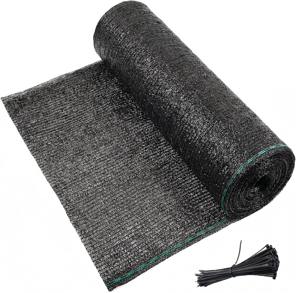 Artpuch 50% Black Garden Shade Cloth Roll for Plants, 5'10" x 100 FT