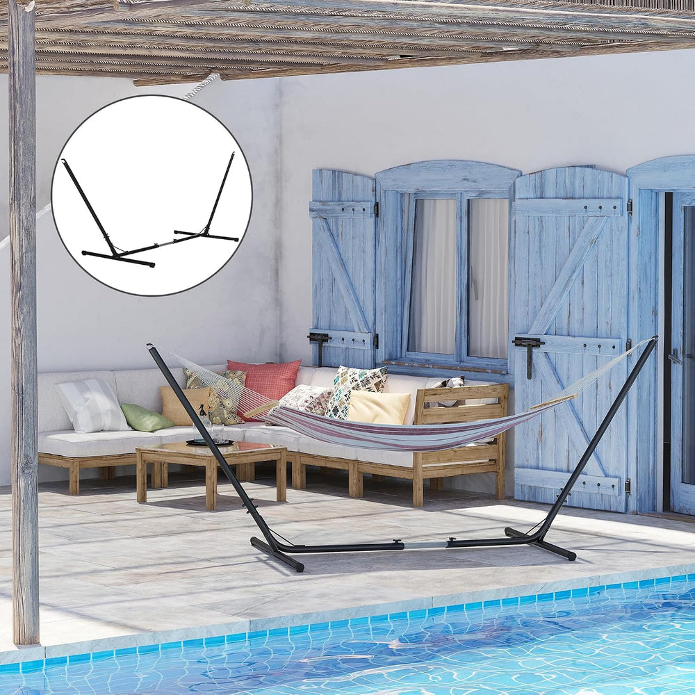Outsunny Universal Hammock Stand 10-13ft Adjustable Steel Portable Black