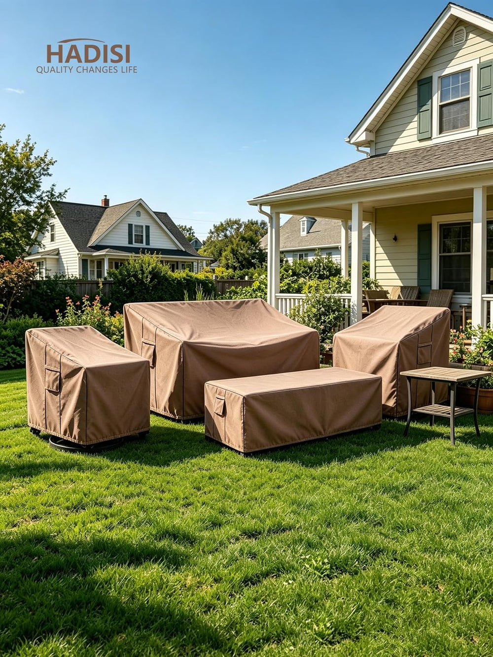 Patio Furniture Cover Set, 4 Piece Outdoor Furniture Cover Waterproof, 600D H...