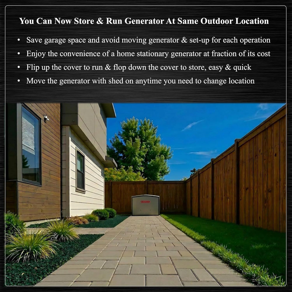 Generator Shed For Storing & Running Generator Outdoor - Combining Genera...