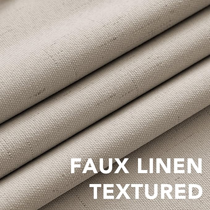 H.VERSAILTEX Blackout Curtains Durable Thick Textured Look 100% Blackout Pati...