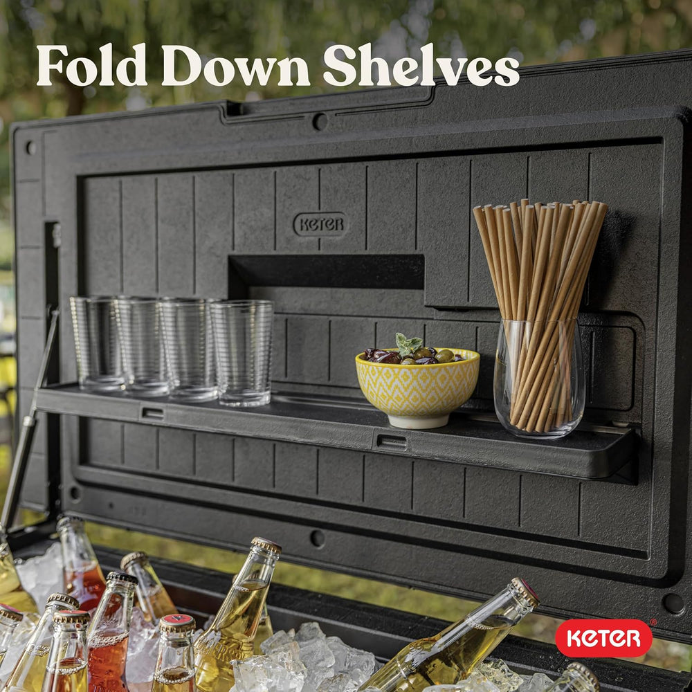 Keter 89.8 Qt Portable Outdoor Patio Cooling Chest, Graphite