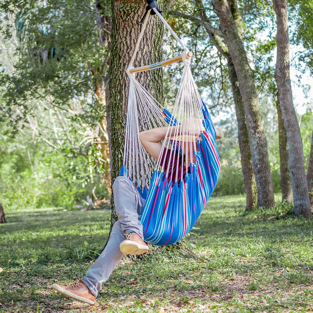 Bliss Hammocks Hammock Chair, Collapsible Spreader Bar, Patriotic Stripe