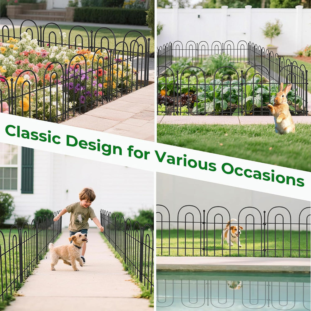 AMAGABELI GARDEN & HOME 32 Panels 13in(H)×45ft(L) Decorative Garden Fence...