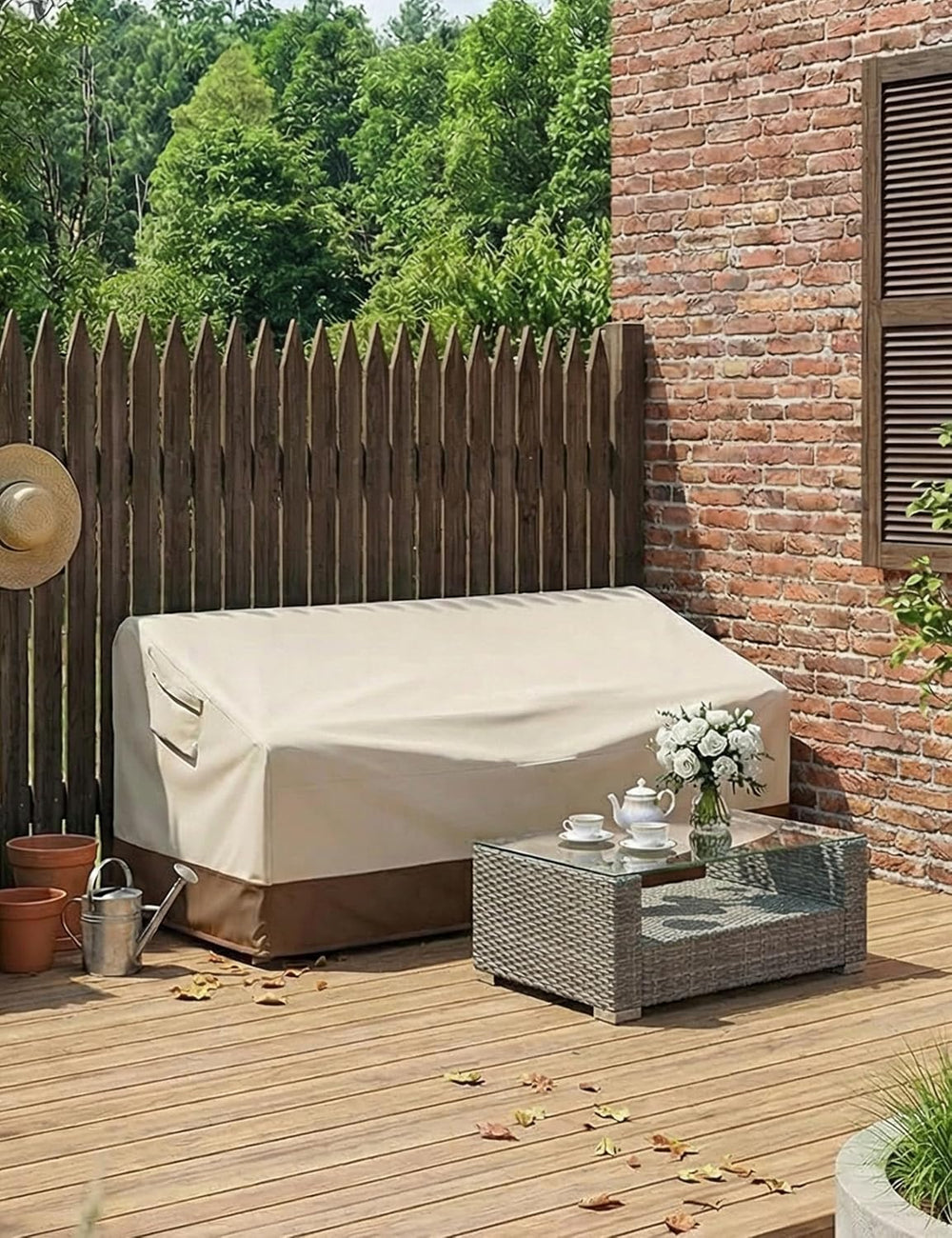 Vailge Patio Loveseat Cover 2-Seater & Outdoor Sofa Couch Cover Waterproof