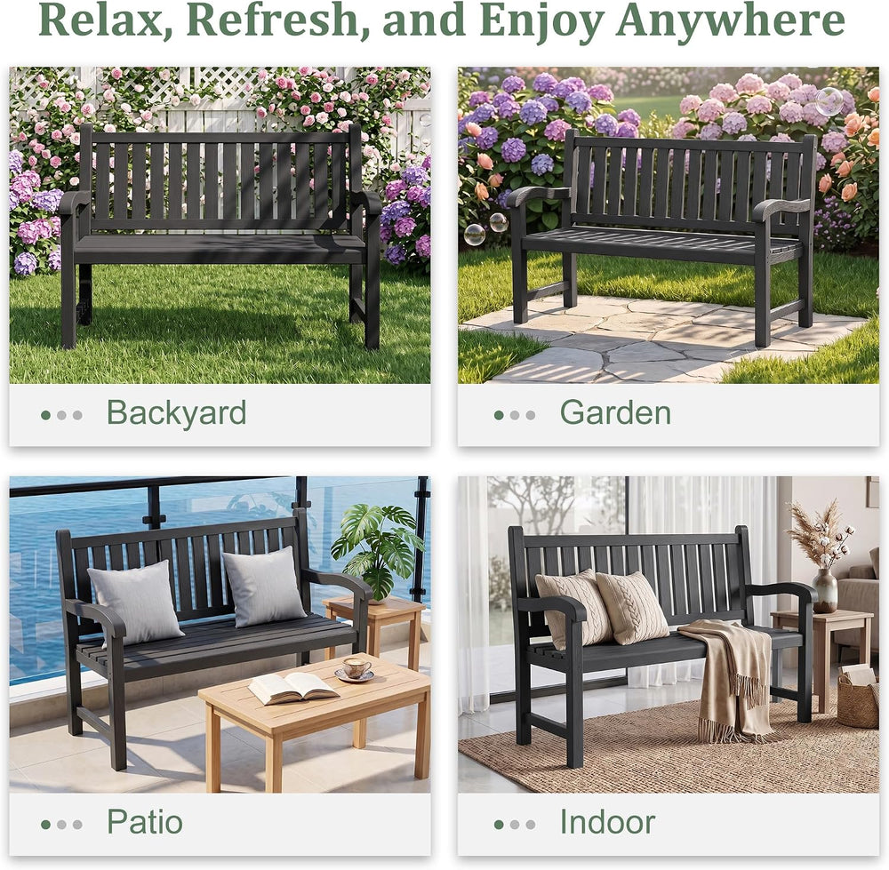 Outdoor Bench, 2-Person Outdoor Benches Weatherproof