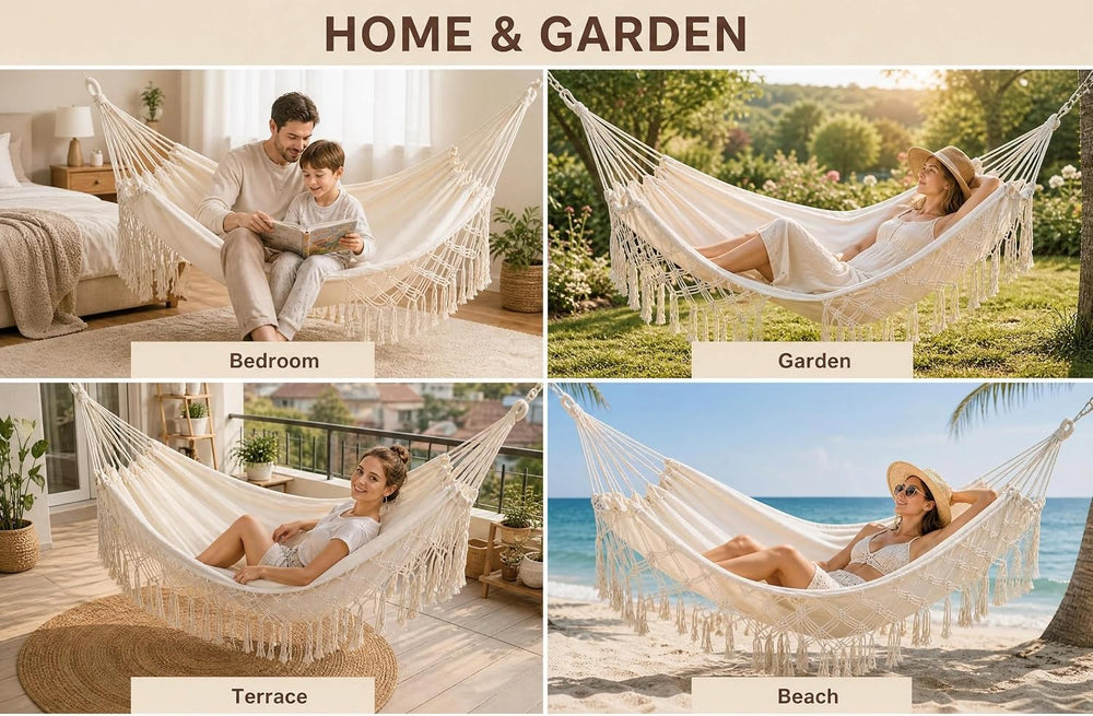 Hammock Brazilian Double Hammocks Soft Comfortable Fabric Cotton Canvas