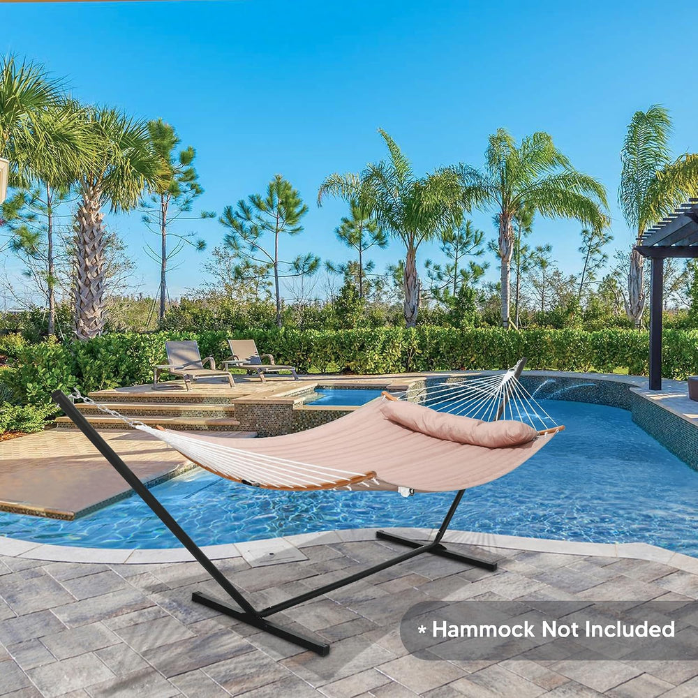 12 FT Heavy Duty Hammock Stand, 475 lbs Capacity, Black