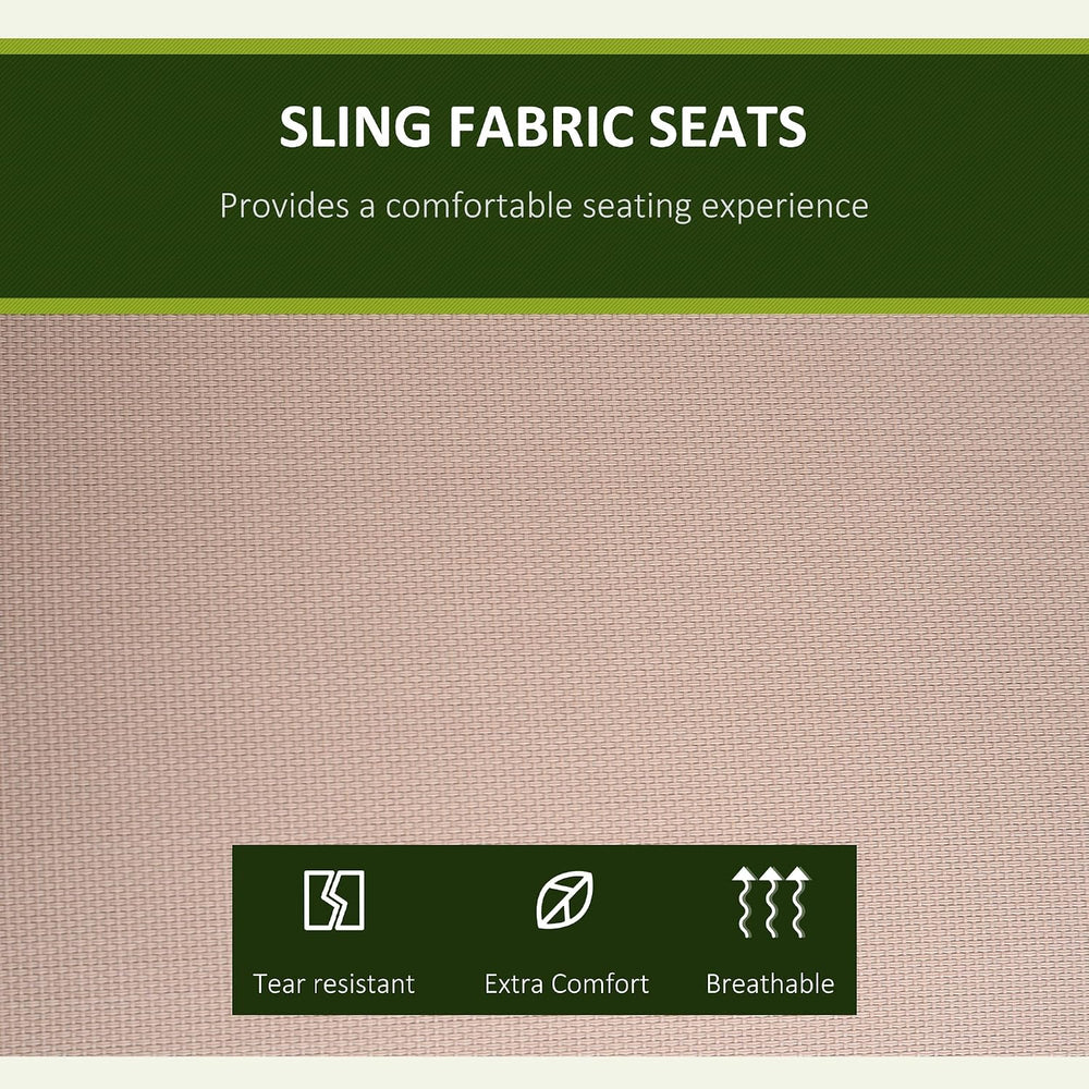 Outsunny 3-Seat Outdoor Porch Swing Chair Patio Swing Glider Beige