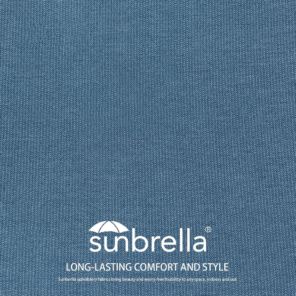 Outdoor Deep Seat Cushions, 20x21.5 Inch, Denim Blue, Set of 2