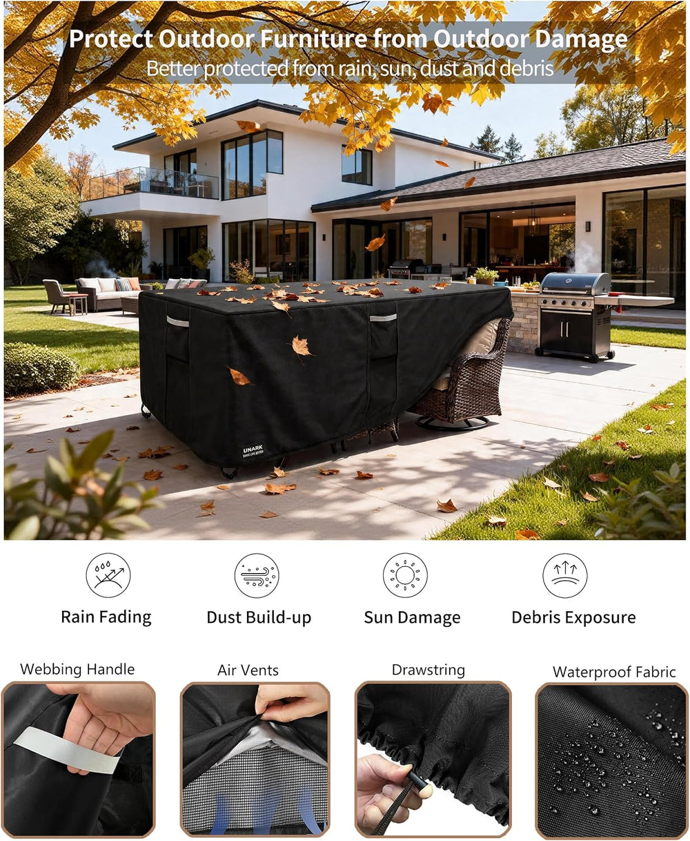 Outdoor Furniture Covers Waterproof for Patio Furniture Set, Heavy Duty 600D ...