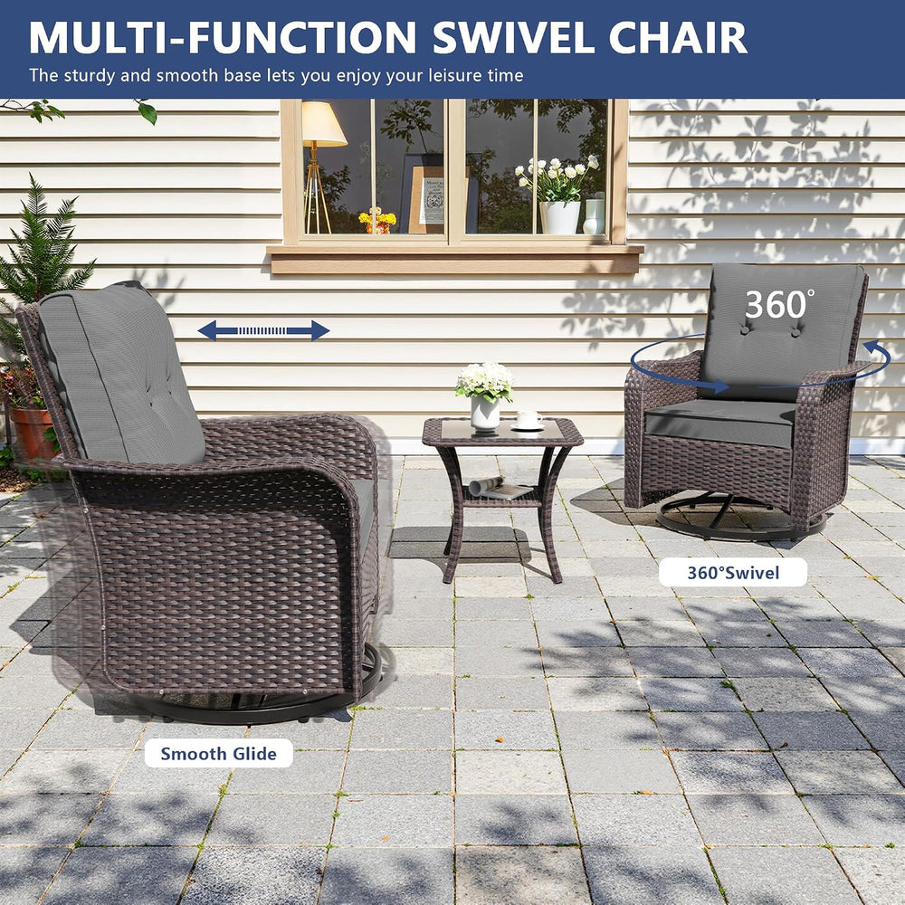 11 Pieces Outdoor Patio Furniture Set,Outdoor Sectional Furniture with 45&quo...