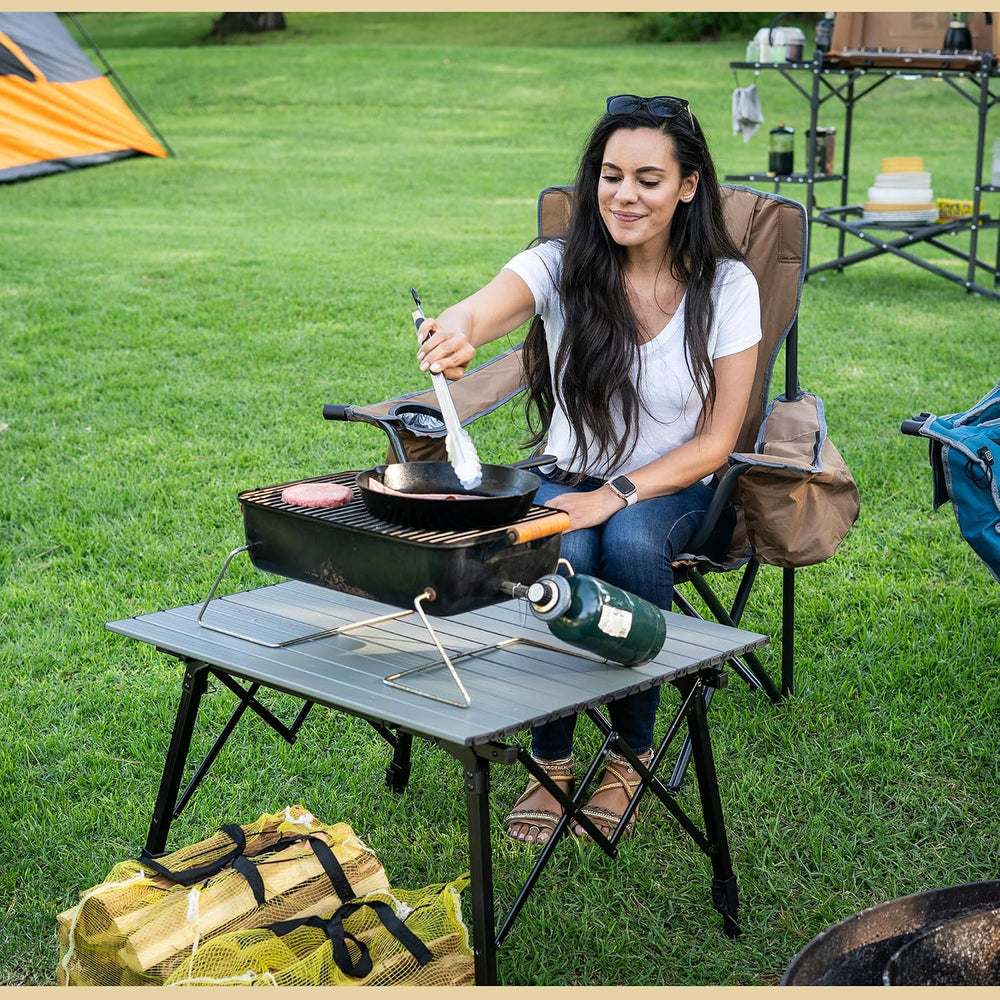 39 in Aluminum Folding Camp Roll Up Table, Camping