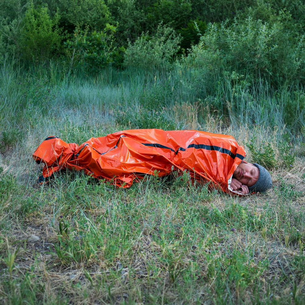 SURVIVE Sleeping Bag 2 Pack, Mylar Emergency Camping Hiking Bivy for Survival...